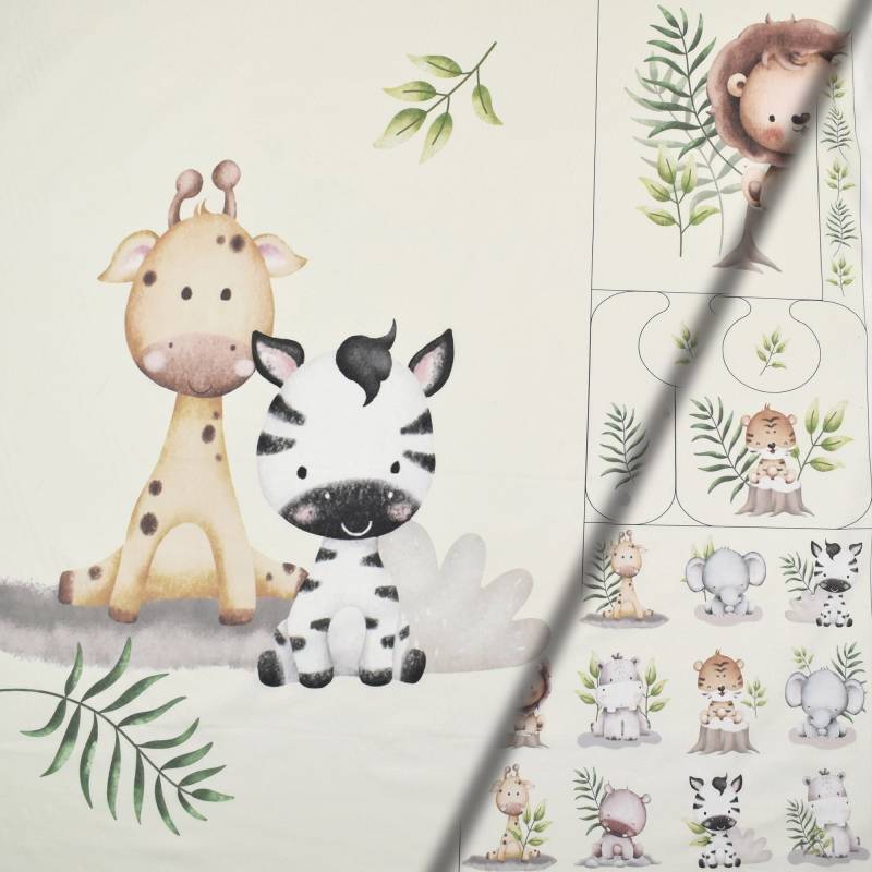Baumwoll Popeline Panel Safari Place, 115 x 100 cm von Stoffe Hemmers