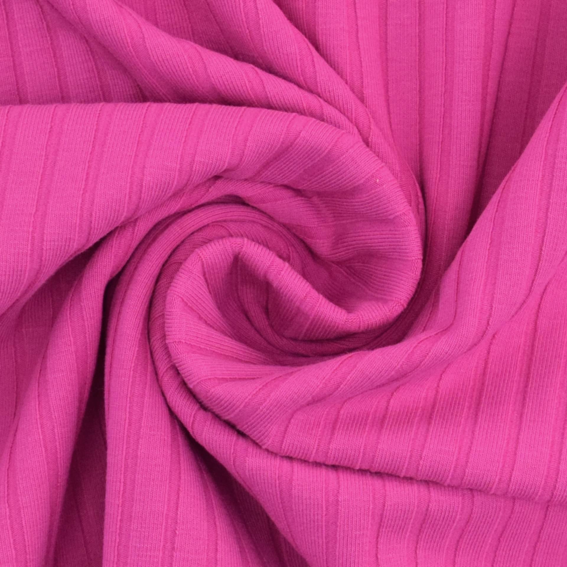 Baumwoll Rippenjersey, pink von Stoffe Hemmers