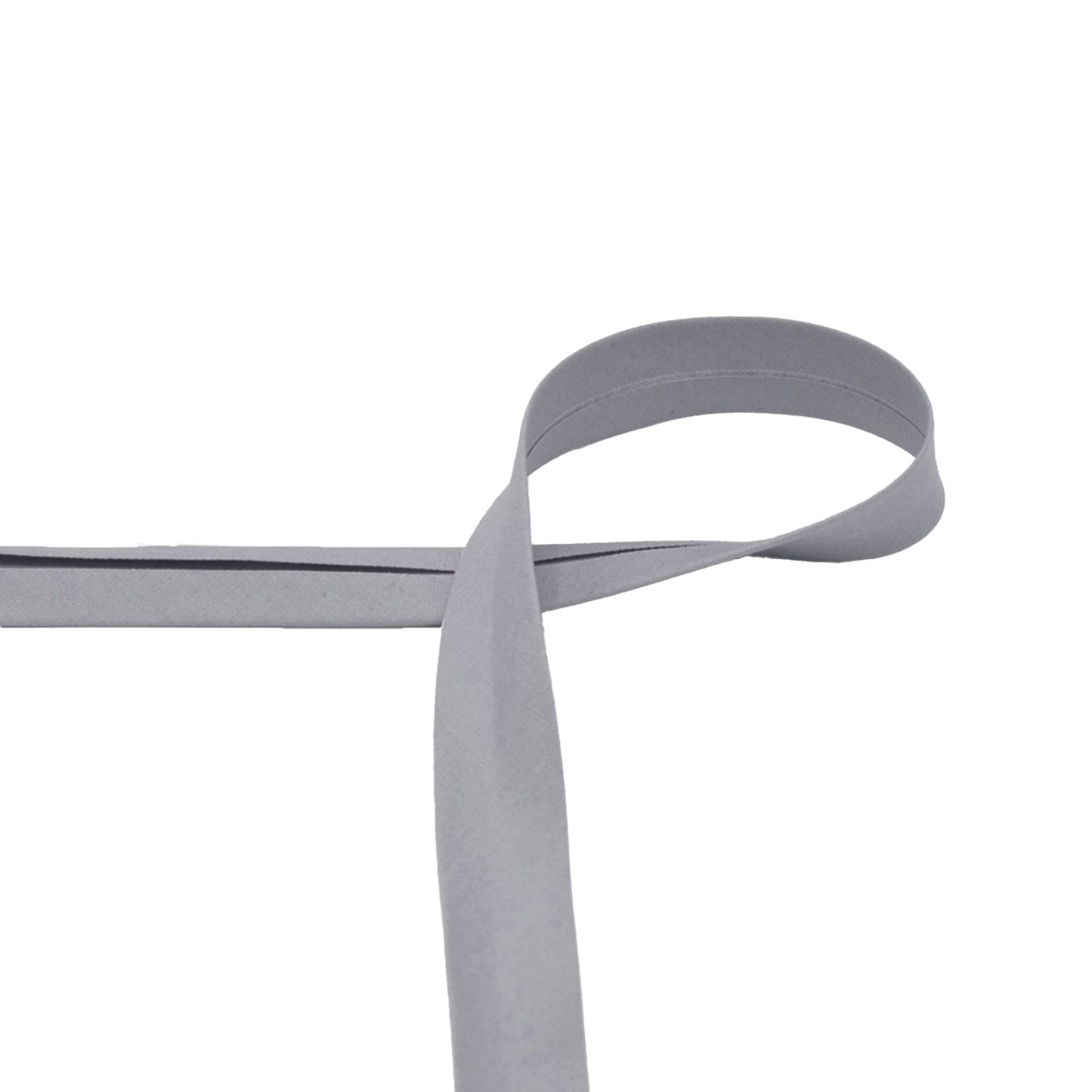 Baumwoll Schrägband 20 mm, silbergrau Baumwoll Schrägband 20 mm, silbergrau von Stoffe Hemmers