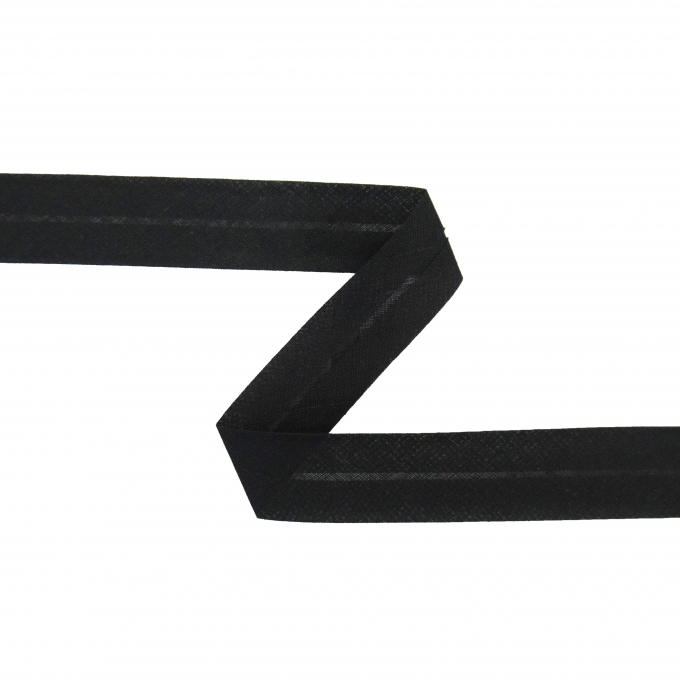 Baumwoll-Schrägband schwarz Baumwoll-Schrägband schwarz von Stoffe Hemmers
