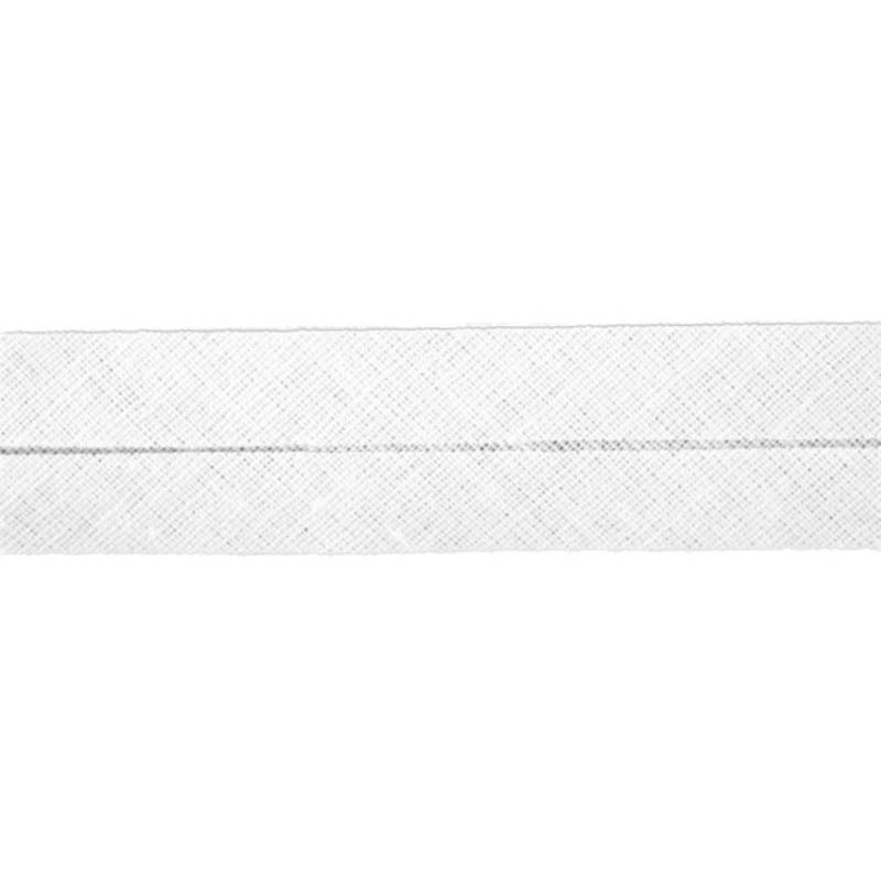 Baumwoll-Schrägband weiss von Stoffe Hemmers