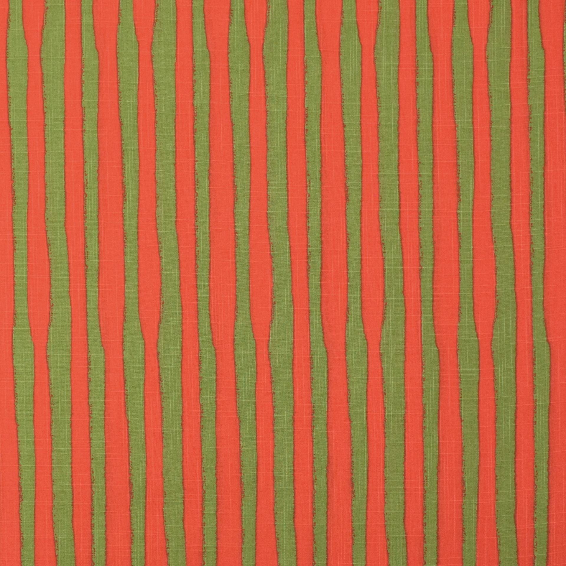 Baumwoll Viskose Mix Stripes, grün von Stoffe Hemmers