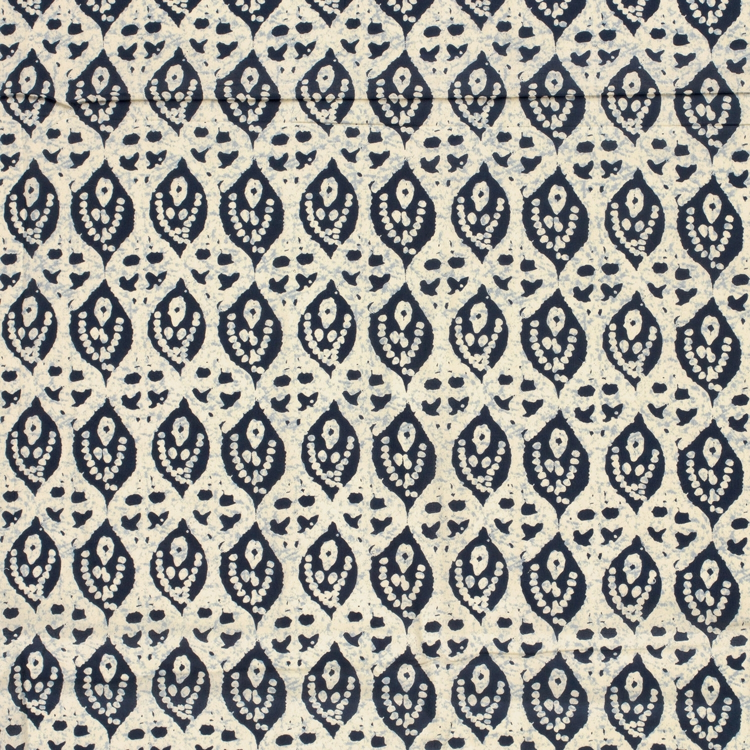 Baumwoll Voile Abtract Leaves, marine von Stoffe Hemmers