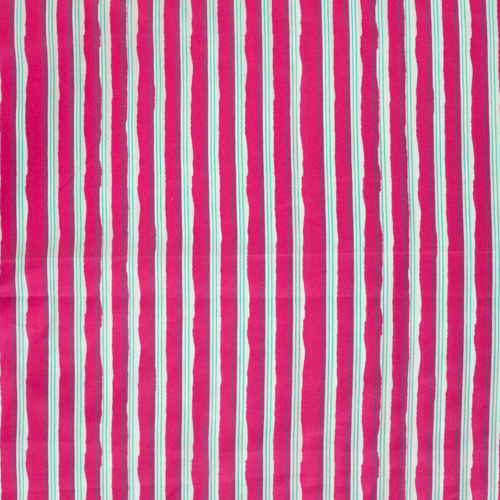 Baumwoll Voile Enjoy Bright Horizon Stripes, pink von Stoffe Hemmers