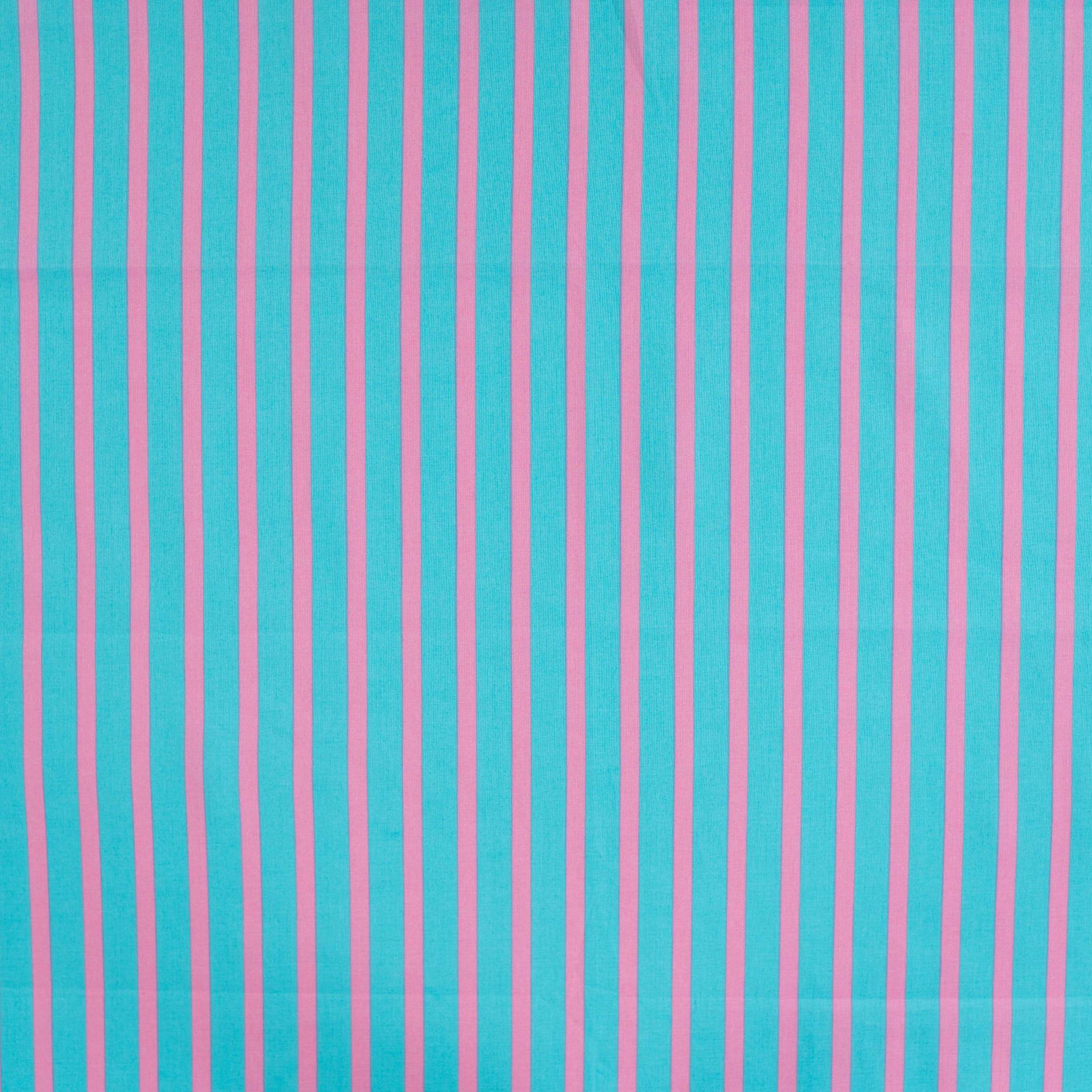 Baumwoll Voile Enjoy Sorbet Beach Stripes, türkis von Stoffe Hemmers