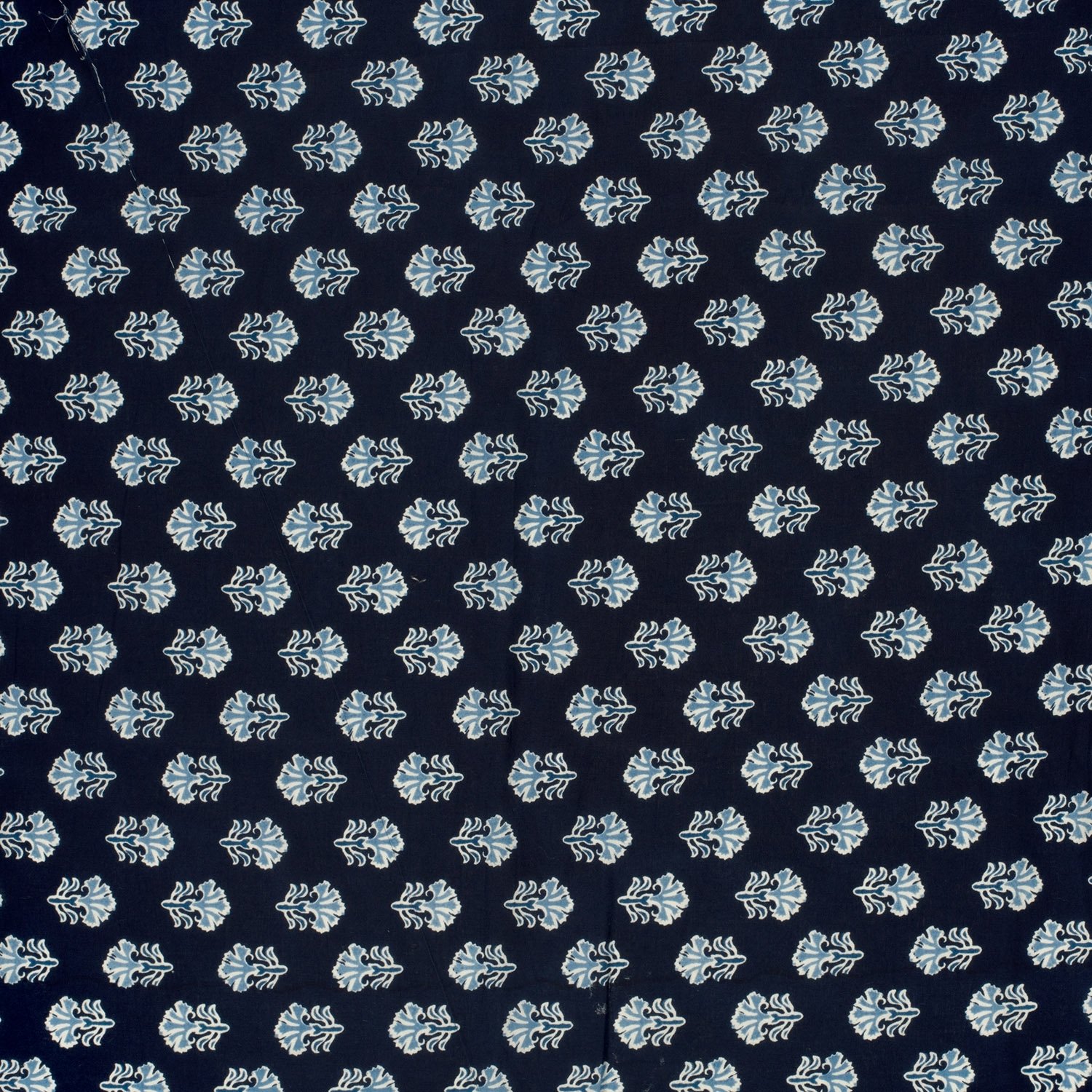 Baumwoll Voile Flower Ornament, marine von Stoffe Hemmers