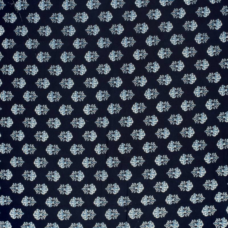 Baumwoll Voile Flower Ornament, marine von Stoffe Hemmers