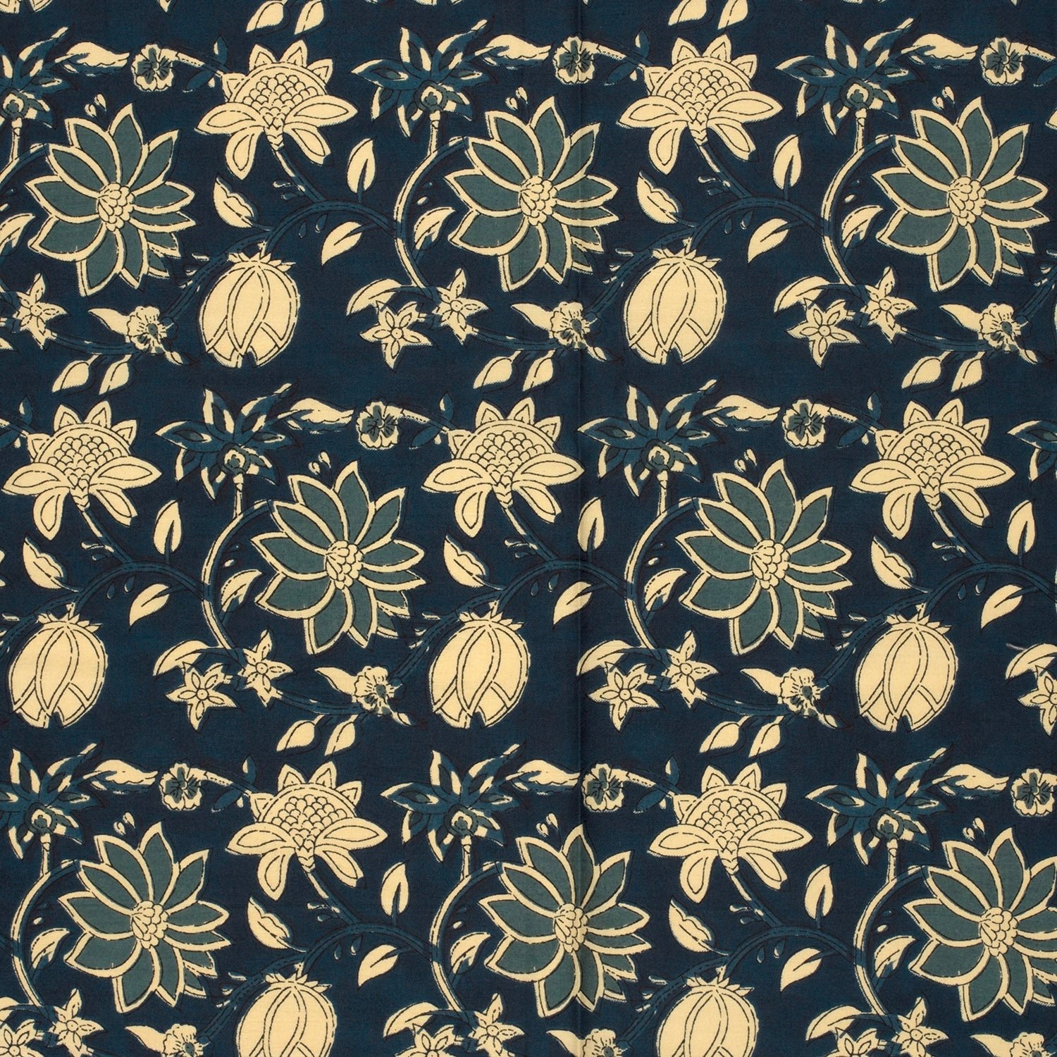 Baumwoll Voile Flowers, marine von Stoffe Hemmers