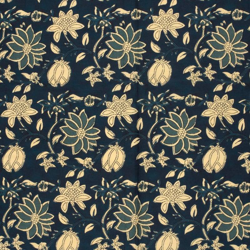 Baumwoll Voile Flowers, marine von Stoffe Hemmers