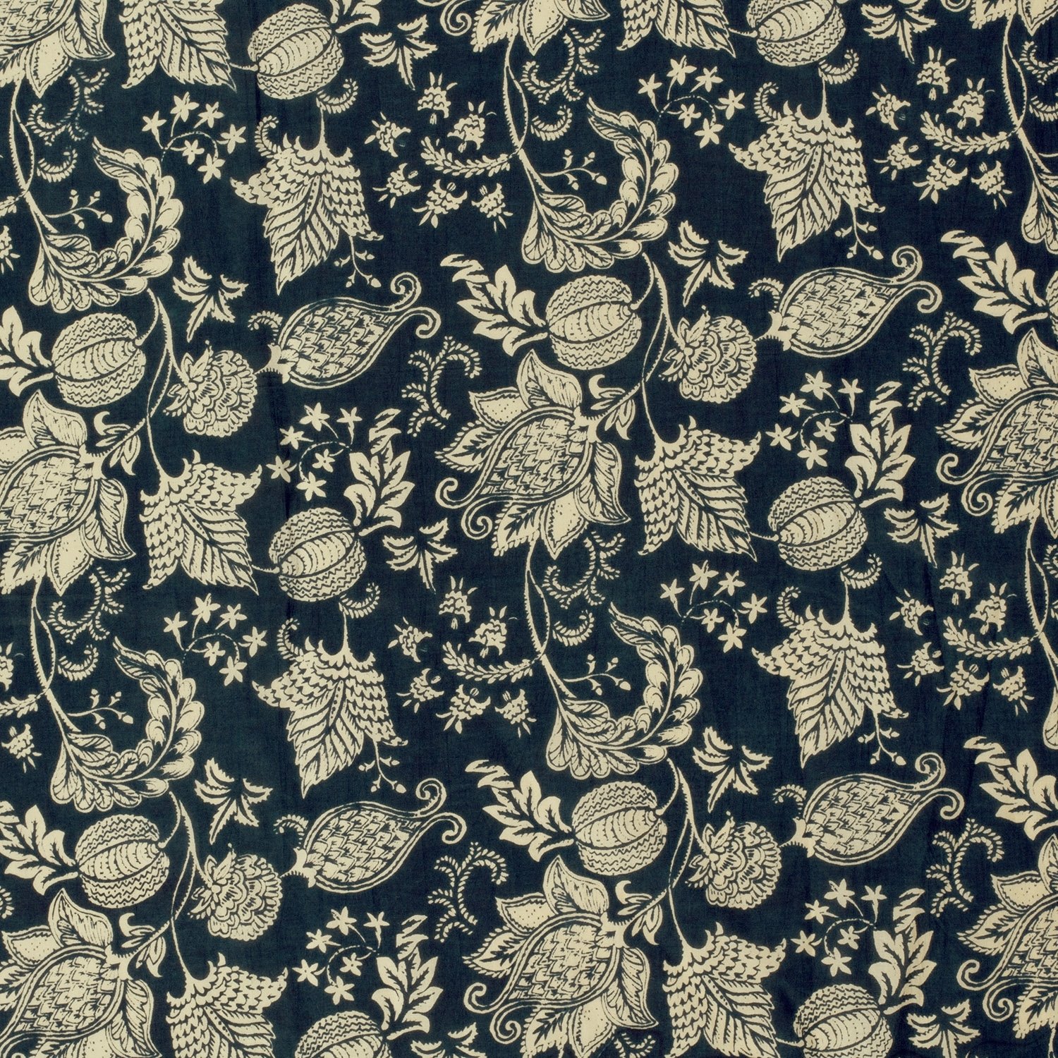 Baumwoll Voile Oriental Flowers, marine von Stoffe Hemmers