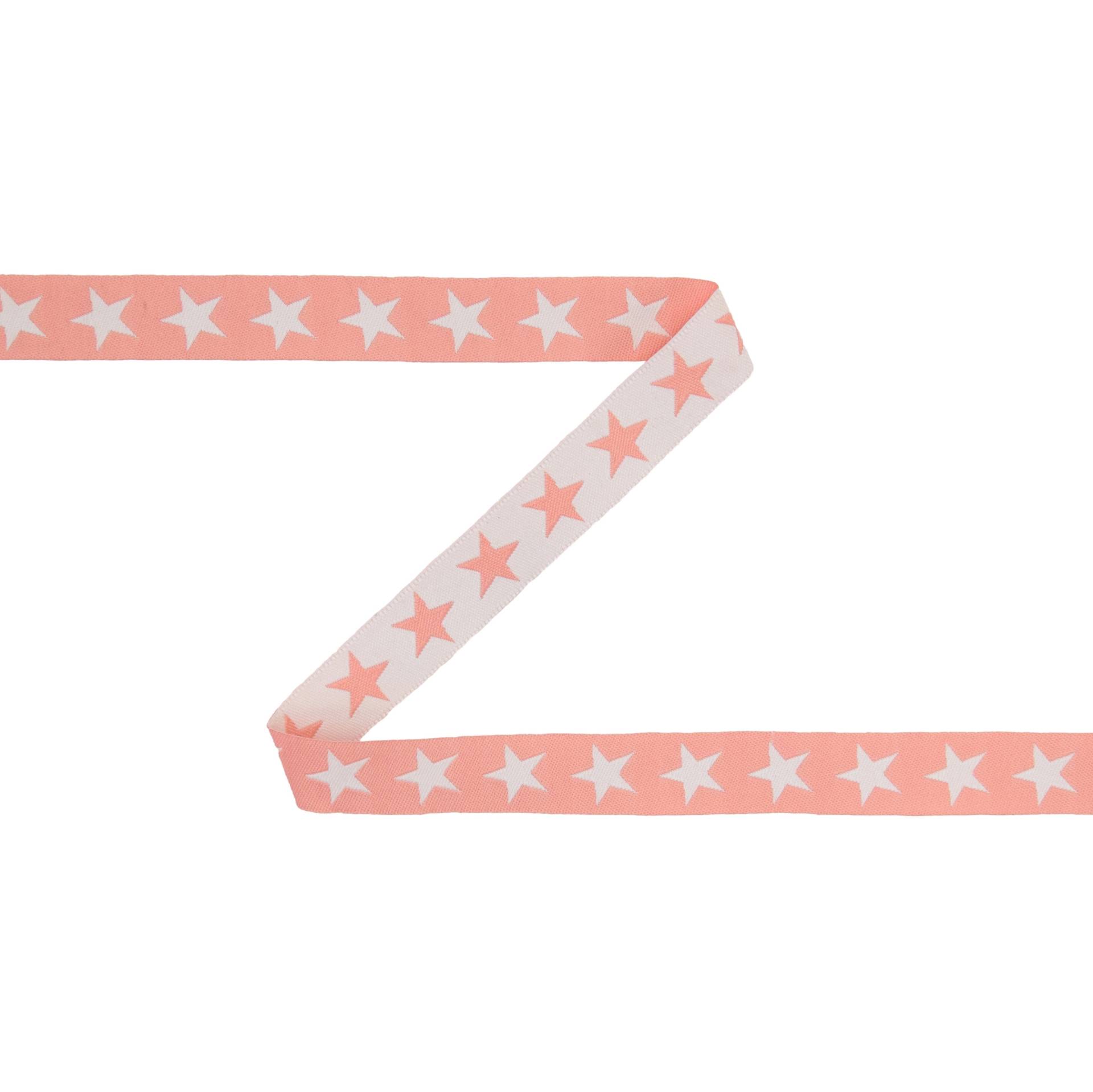 Baumwollband Zweifarbig Sterne, apricot Baumwollband Zweifarbig Sterne, apricot von Stoffe Hemmers