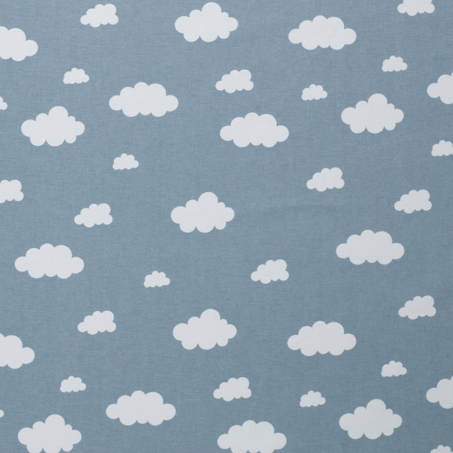 Baumwollflanell Clouds, blau von Stoffe Hemmers