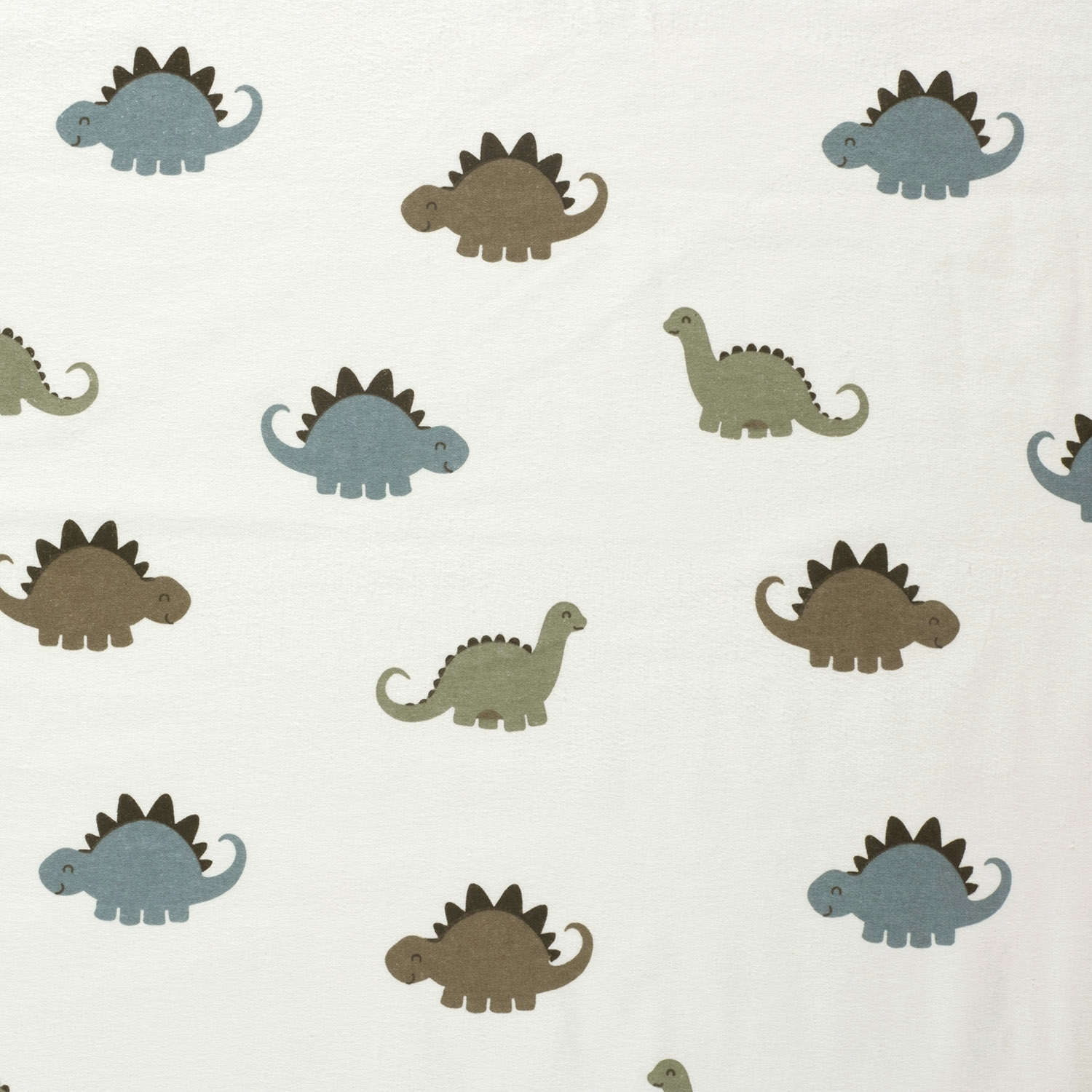 Baumwollflanell Dinosaurier, wollweiß von Stoffe Hemmers