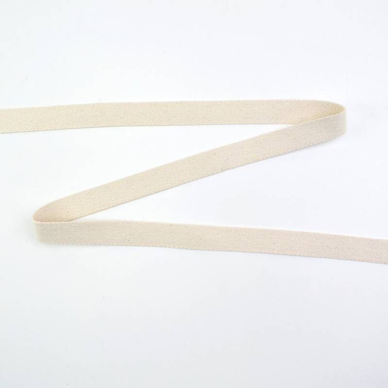 Baumwollgurtband uni natur 25 mm von Stoffe Hemmers
