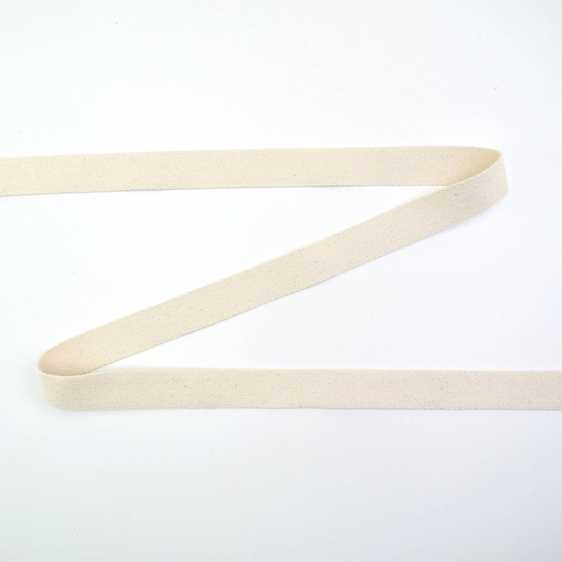 Baumwollgurtband uni natur 30 mm von Stoffe Hemmers