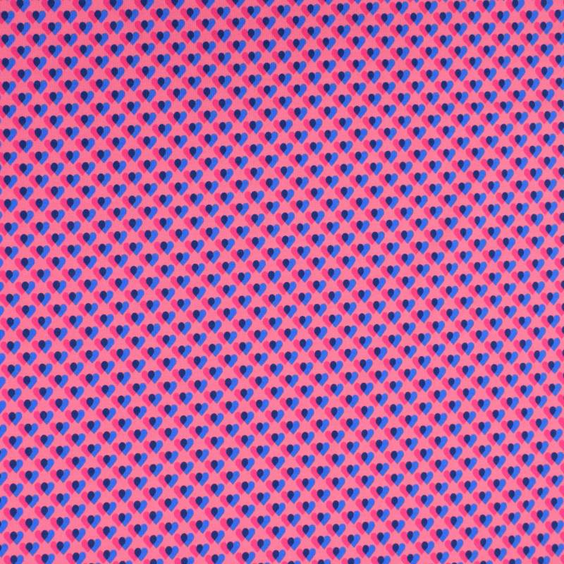 Baumwolljersey Albstoffe Hamburger Liebe Queen of Hearts Heart Parade, rosa von Stoffe Hemmers