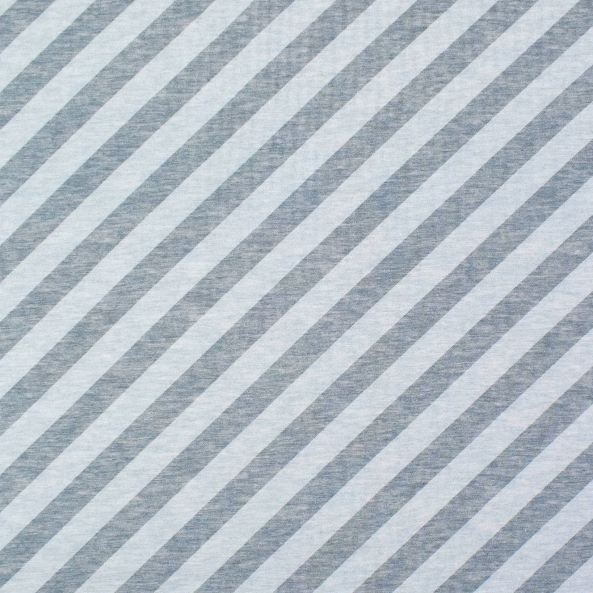 Baumwolljersey Albstoffe Hamburger Liebe Queen of Hearts Royal Stripes, grau von Stoffe Hemmers