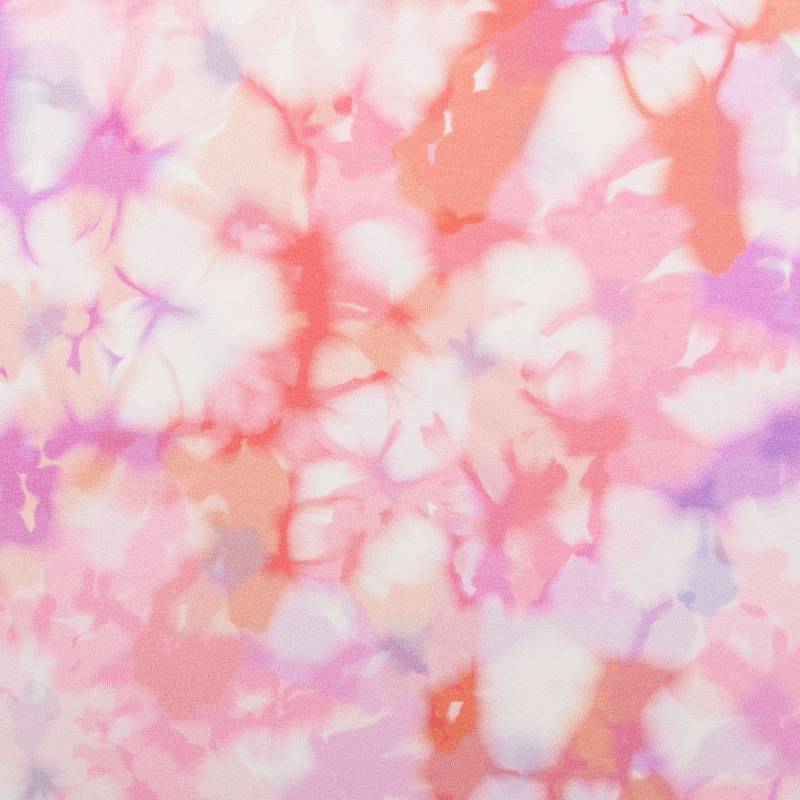 Baumwolljersey Batik, pink von Stoffe Hemmers
