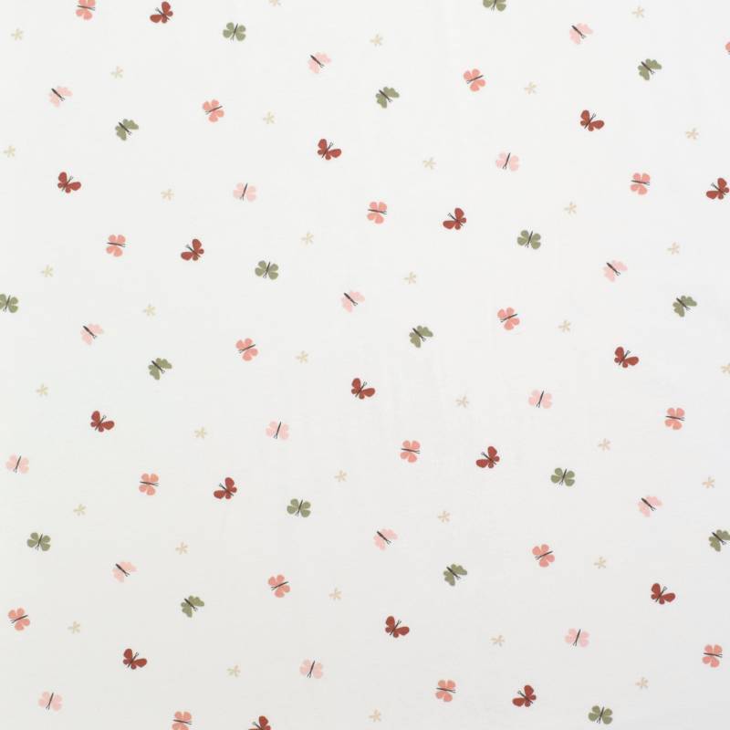 Baumwolljersey Butterflies, wollweiß Baumwolljersey Butterflies, wollweiß von Stoffe Hemmers