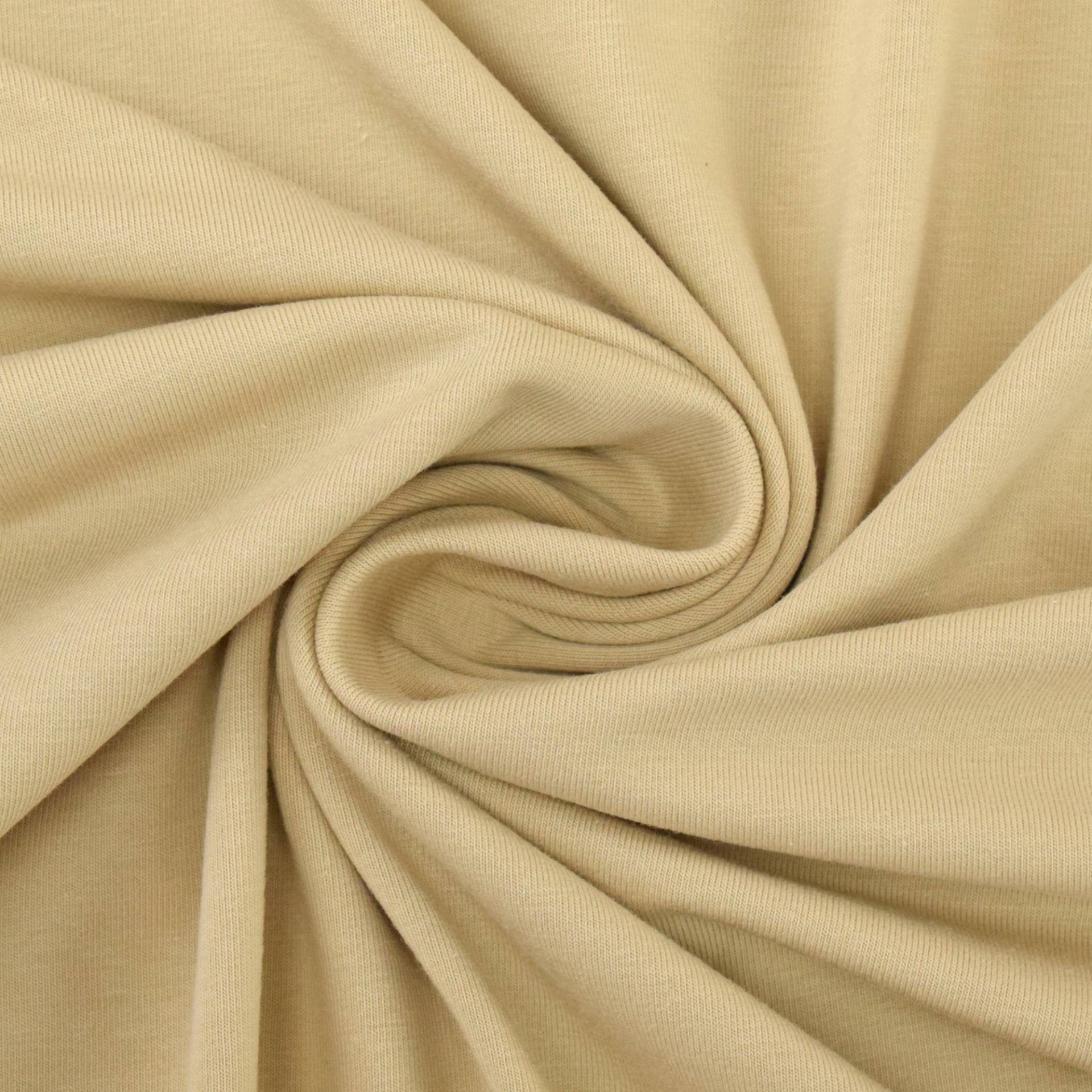 Baumwolljersey Emma, beige Baumwolljersey Emma, beige von Stoffe Hemmers