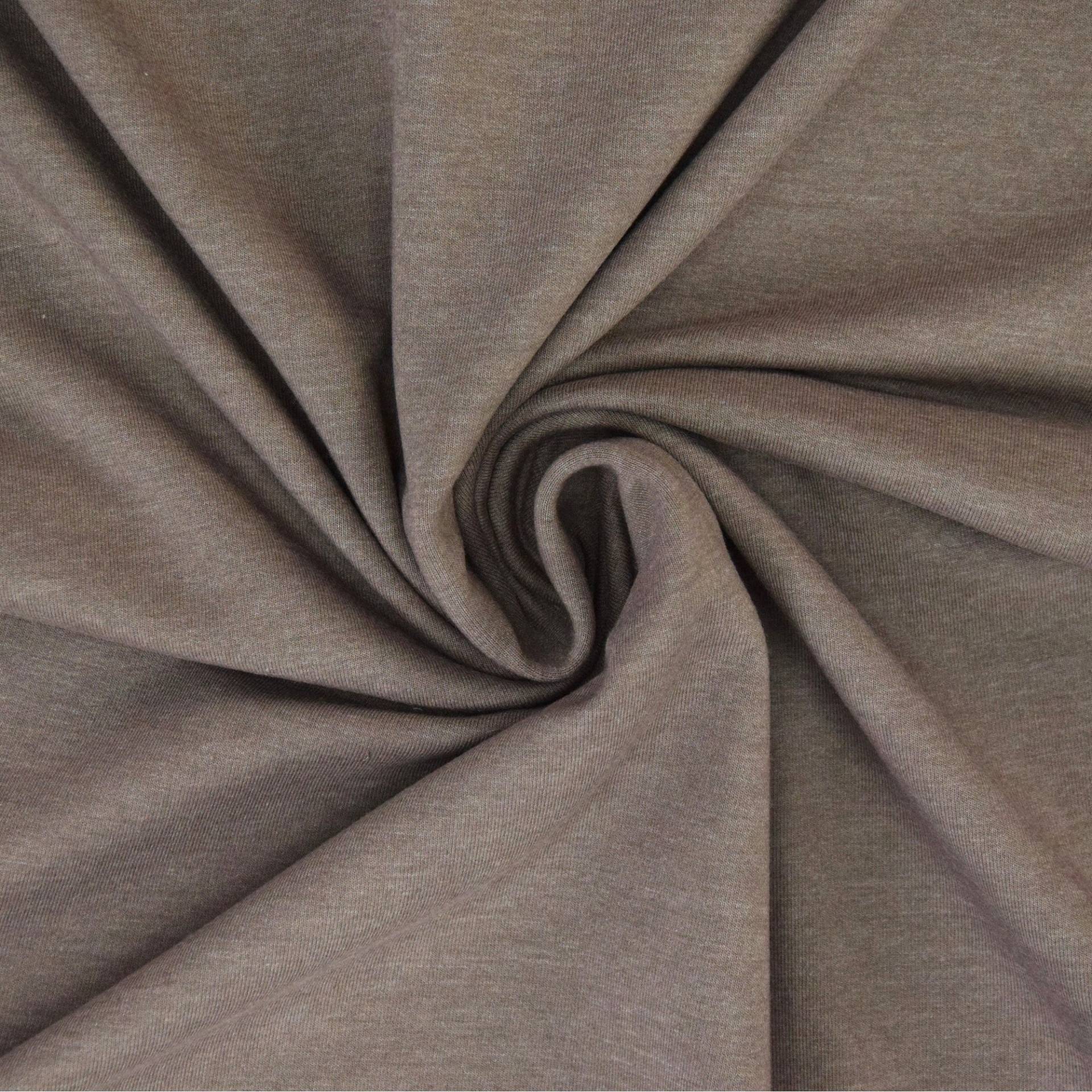 French Terry Uni, graubraun von Stoffe Hemmers