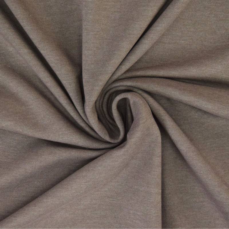 French Terry Uni, graubraun von Stoffe Hemmers