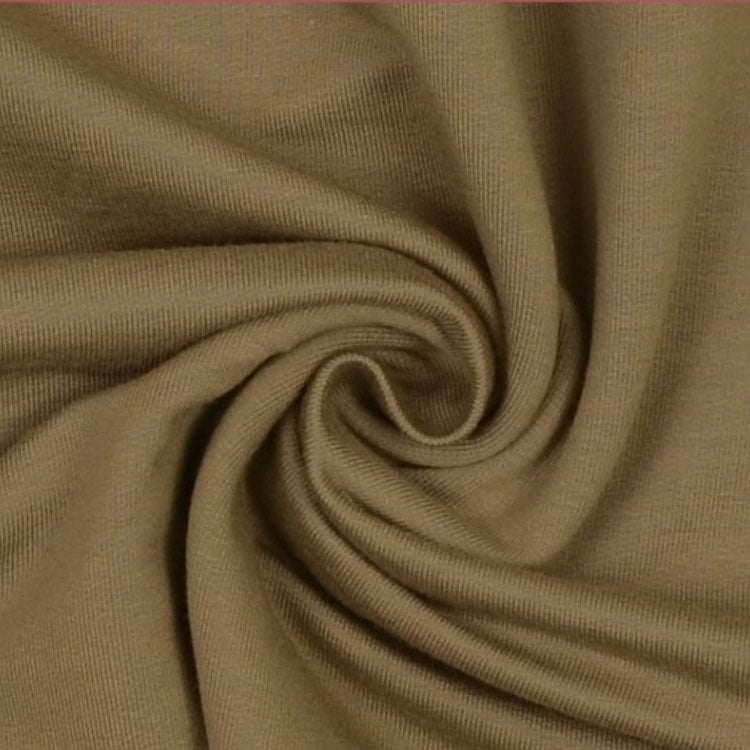 French Terry uni, hellbraun French Terry uni, hellbraun von Stoffe Hemmers