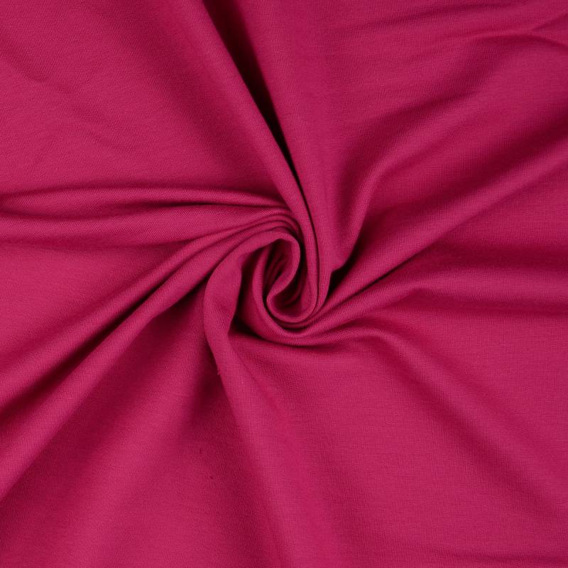 French Terry uni, magenta von Stoffe Hemmers