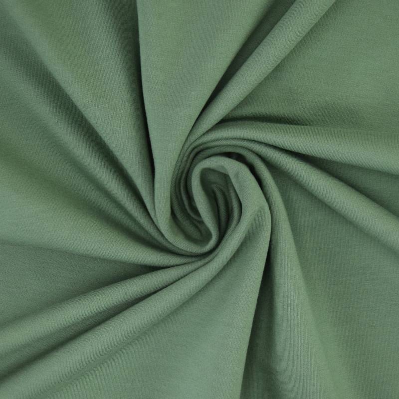 French Terry Uni, mittelgrün von Stoffe Hemmers