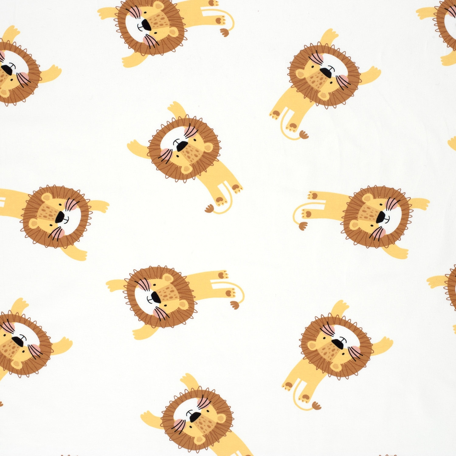 Baumwolljersey Löwe, wollweiß von Stoffe Hemmers