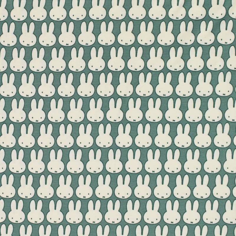 Baumwolljersey Miffy, blassgrün von Stoffe Hemmers