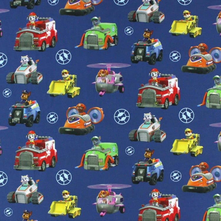 Baumwolljersey Paw Patrol, blau Baumwolljersey Paw Patrol, blau von Stoffe Hemmers