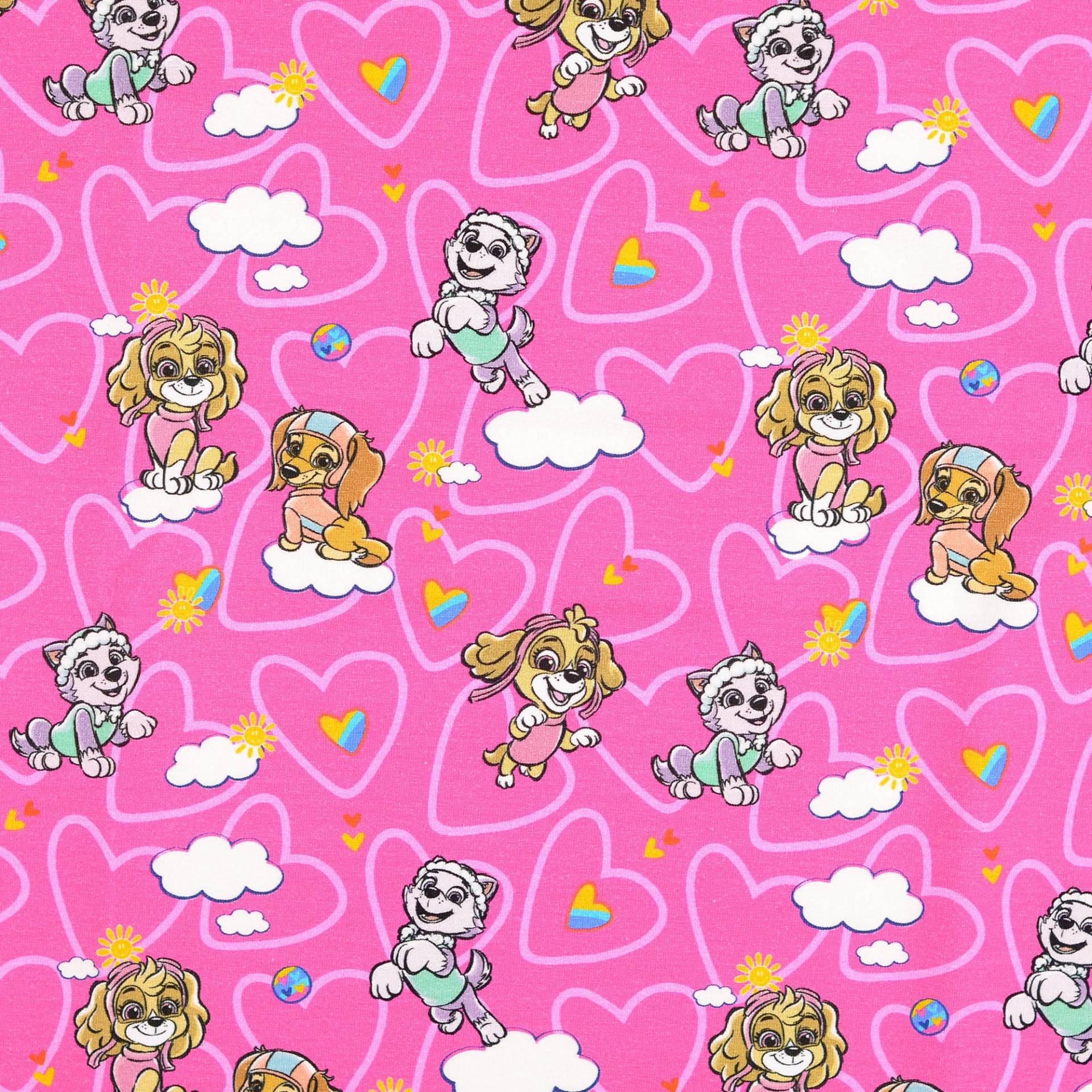 Baumwolljersey Paw Patrol Girls Team, pink Baumwolljersey Paw Patrol Girls Team, pink von Stoffe Hemmers