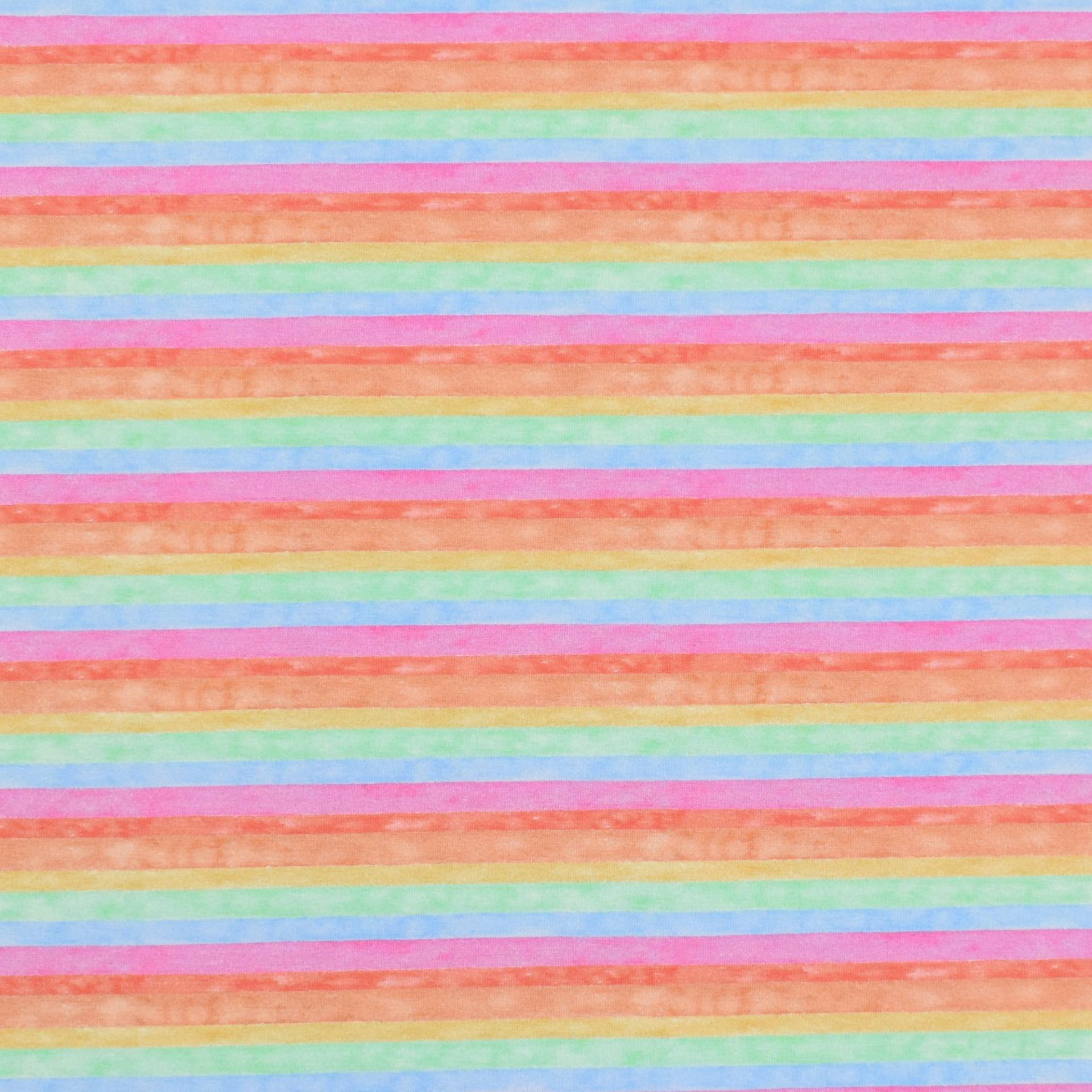 Baumwolljersey Rainbow Lines, multicolor von Stoffe Hemmers