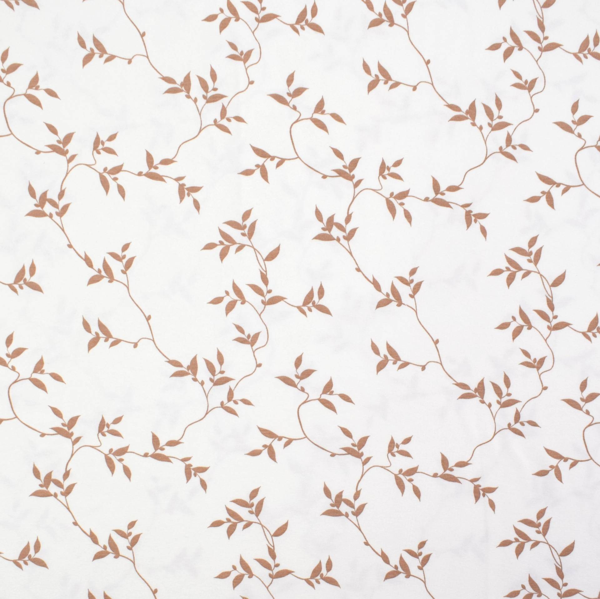 Baumwolljersey Ranken, wollweiß von Stoffe Hemmers