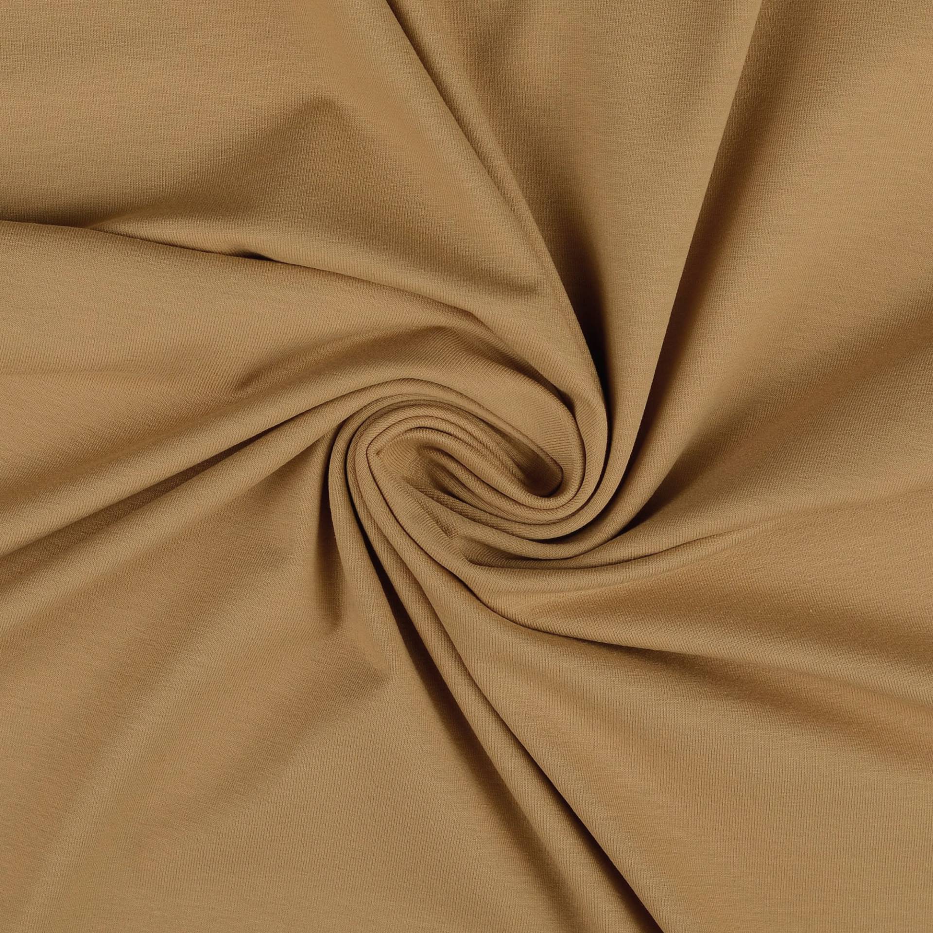 Baumwolljersey Sopo, caramel Baumwolljersey Sopo, caramel von Stoffe Hemmers