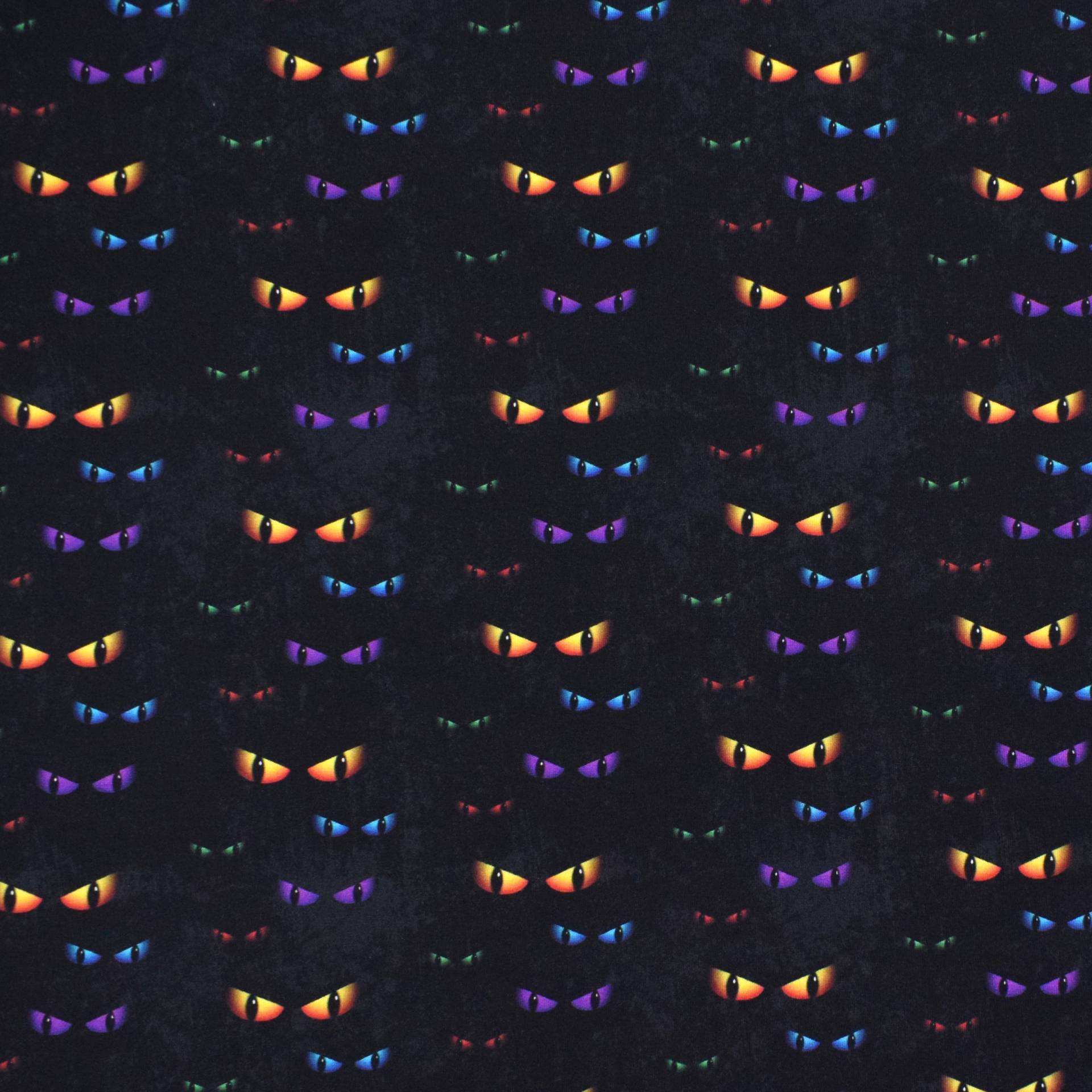 Baumwolljersey Spooky Eyes, schwarz Baumwolljersey Spooky Eyes, schwarz von Stoffe Hemmers