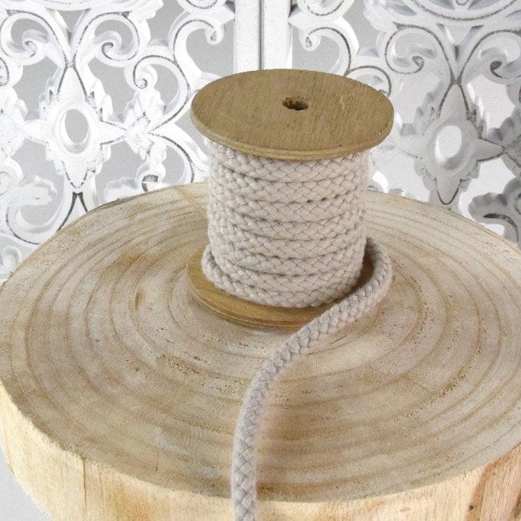 Baumwollkordel, 1cm, pastellbraun von Stoffe Hemmers