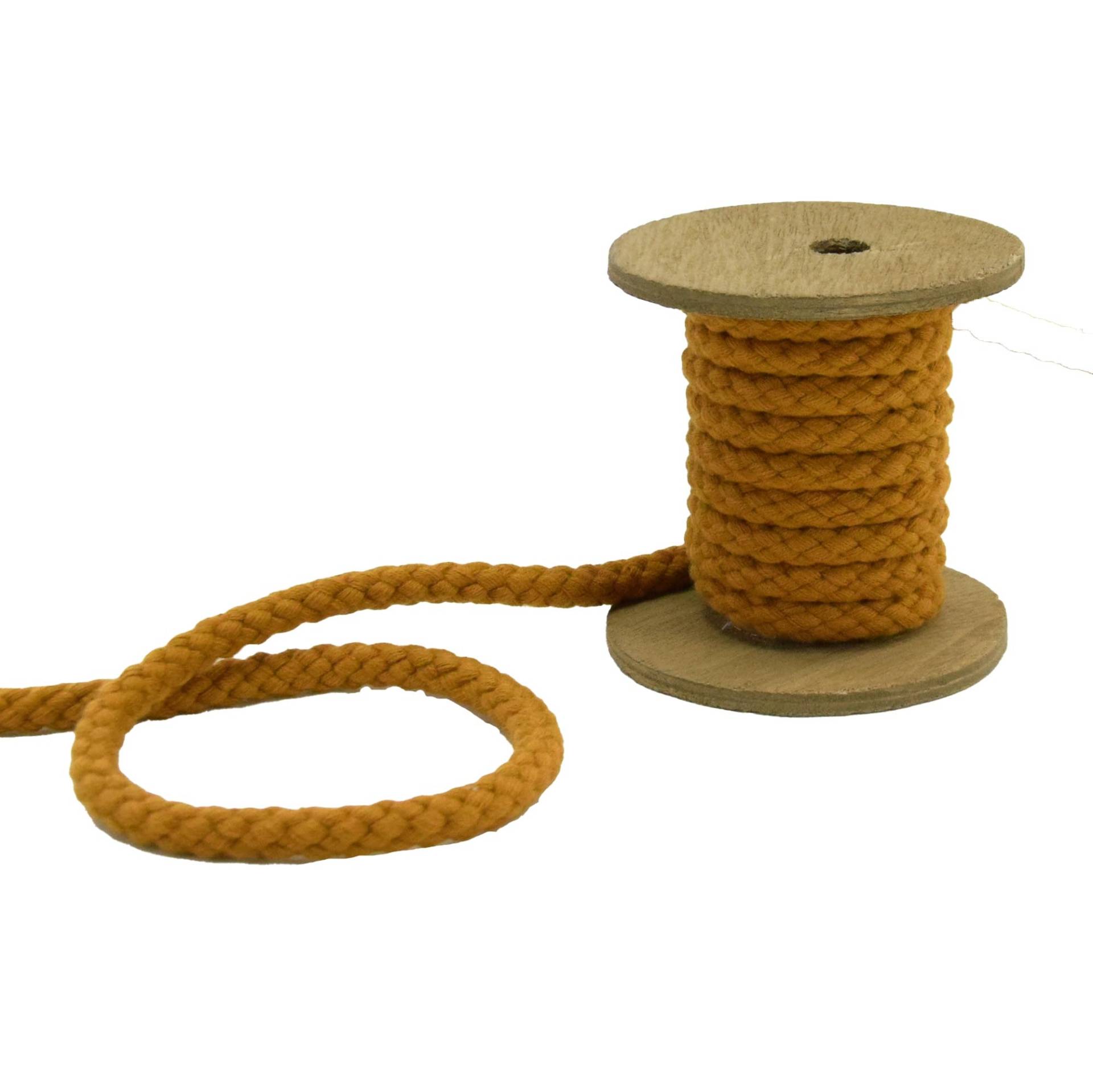 Baumwollkordel 8 mm, curry von Stoffe Hemmers