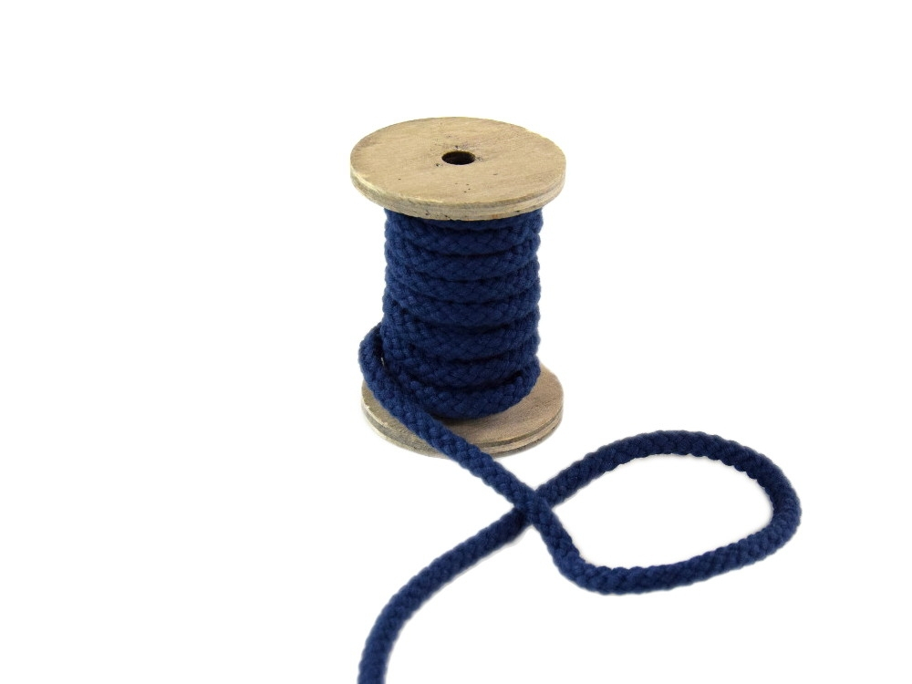 Baumwollkordel 8 mm, dunkelblau von Stoffe Hemmers