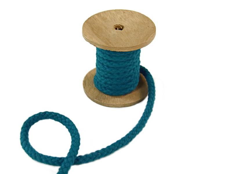 Baumwollkordel 8 mm, petrol von Stoffe Hemmers