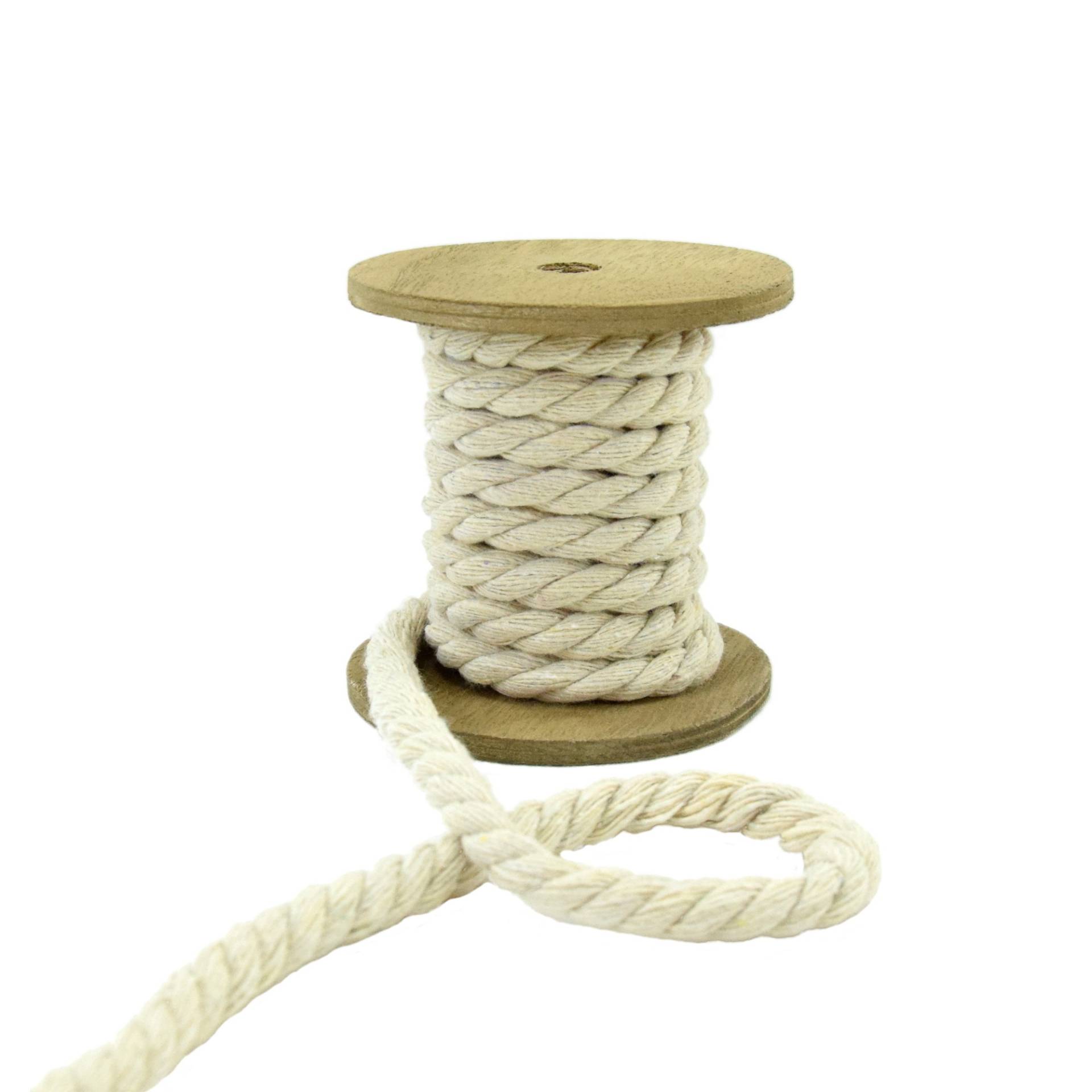 Baumwollkordel gedreht, 8 mm, natur Baumwollkordel gedreht, 8 mm, natur von Stoffe Hemmers