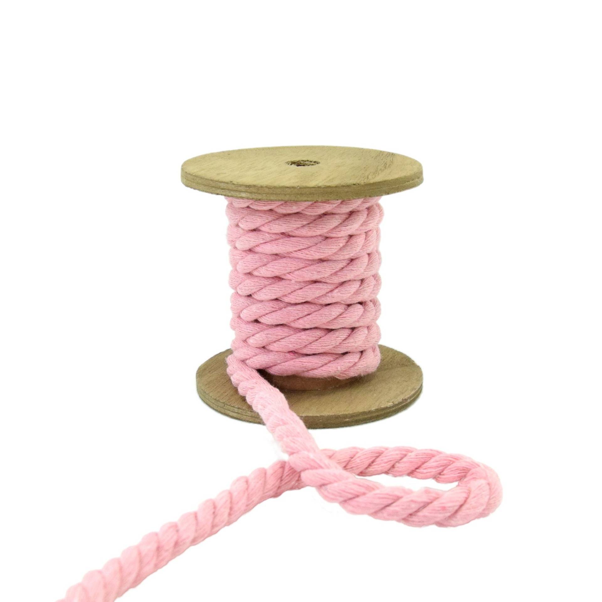 Baumwollkordel gedreht, 8 mm, rosa Baumwollkordel gedreht, 8 mm, rosa von Stoffe Hemmers