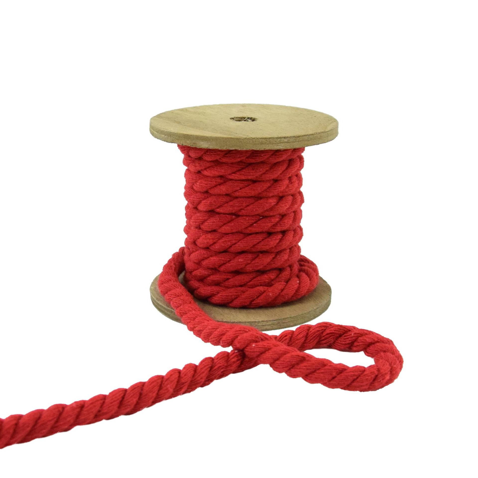 Baumwollkordel gedreht, 8 mm, rot Baumwollkordel gedreht, 8 mm, rot von Stoffe Hemmers