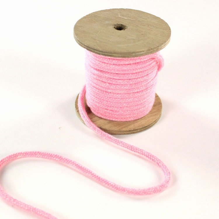 Baumwollkordel melange, rosa, 5mm von Stoffe Hemmers
