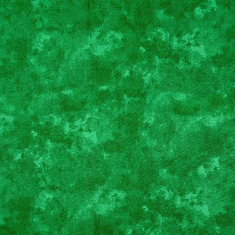 Baumwoll-Cretonne Batikoptik, grün von Stoffe Hemmers