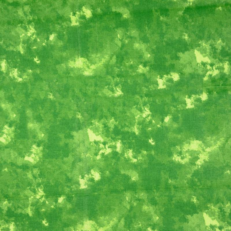 Baumwoll-Cretonne Batikoptik, hellgrün von Stoffe Hemmers