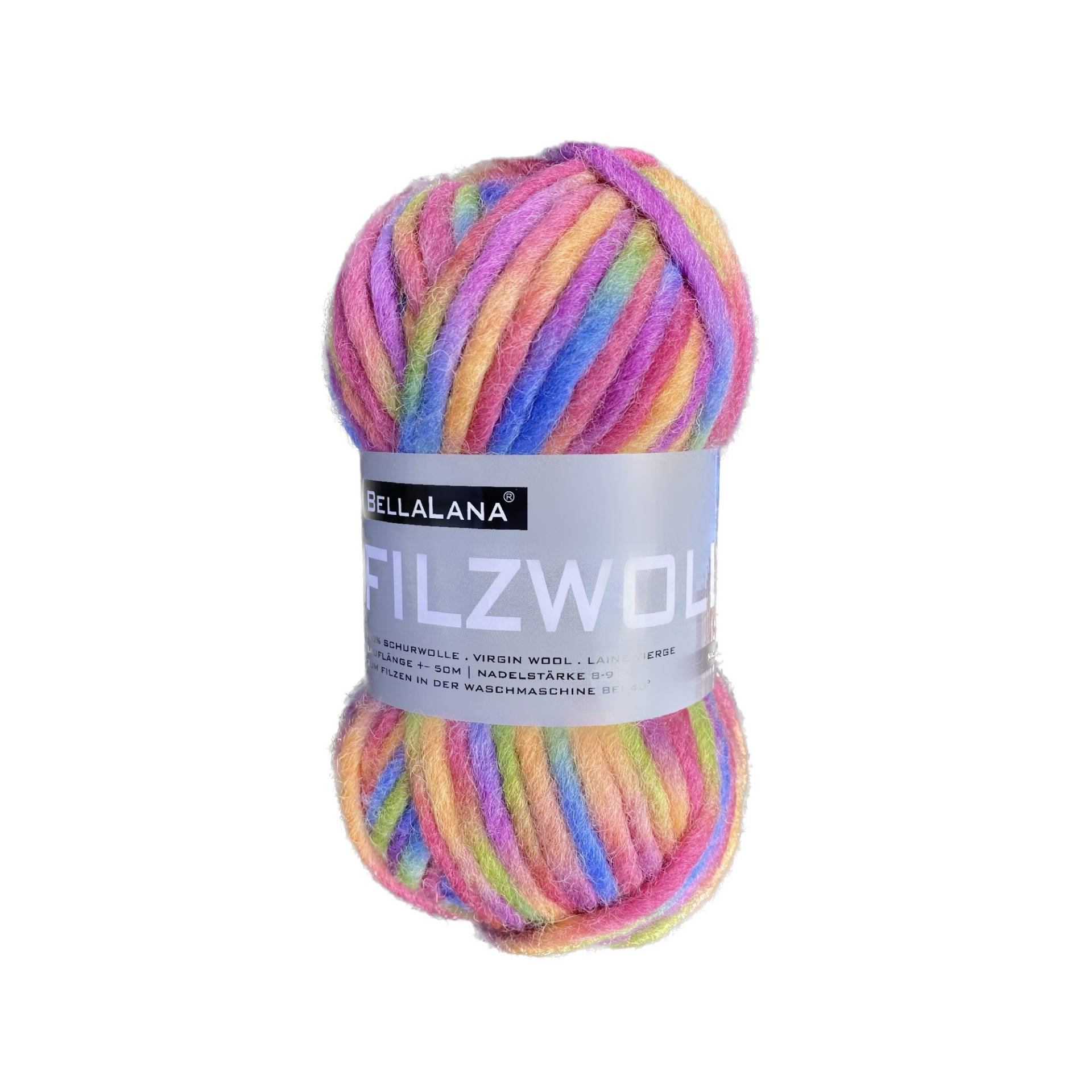 BellaLana Filzwolle 50gr. , pink-multicolor von Stoffe Hemmers