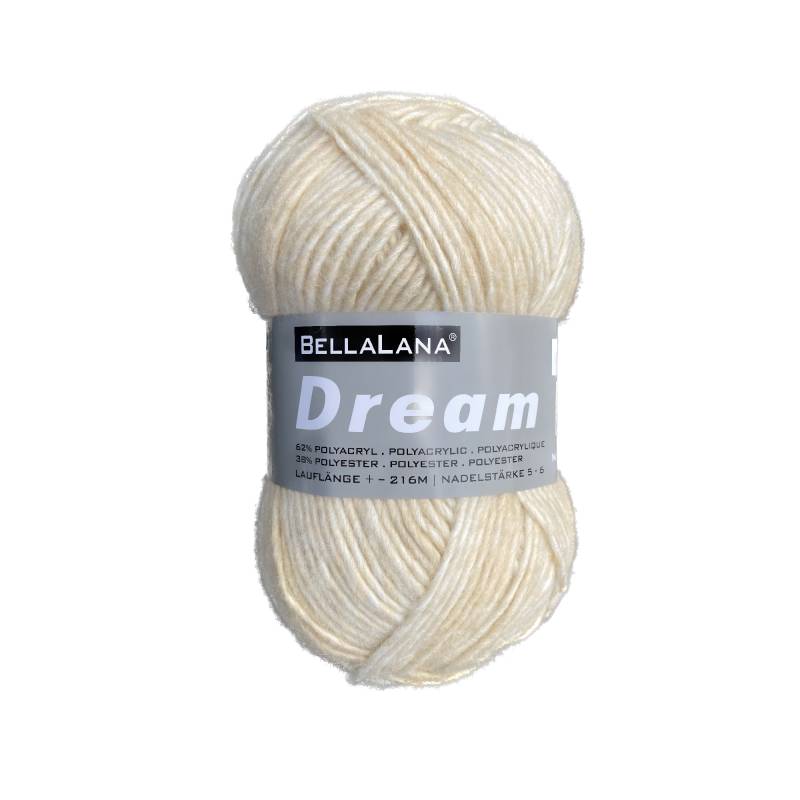 BellaLana Wolle Dream 100gr. , wollweiss-beige von Stoffe Hemmers