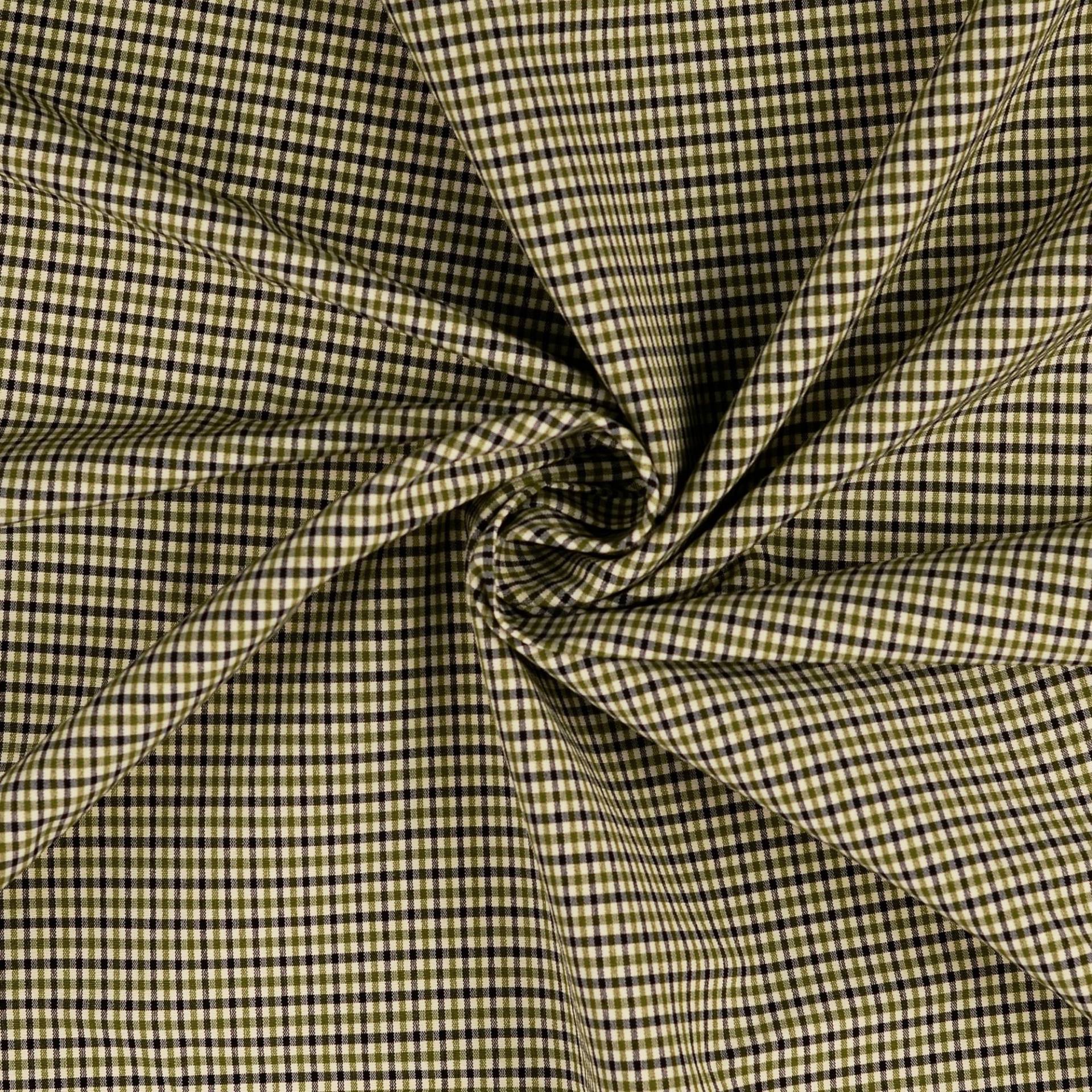 Bengaline Little Squares, oliv von Stoffe Hemmers